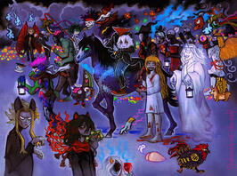 Yokai parade halloween piece